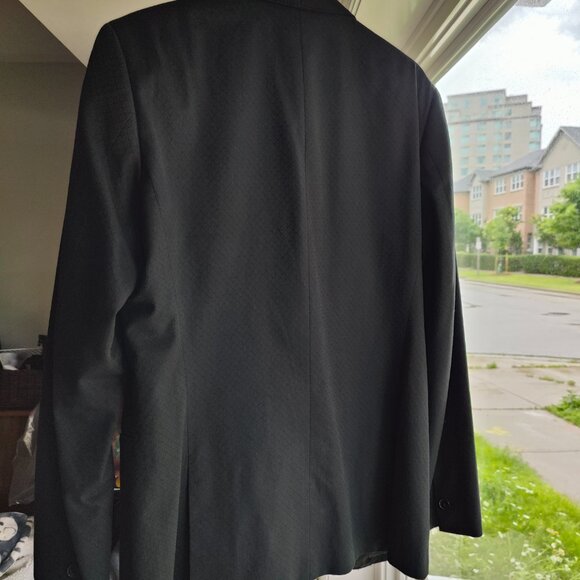 Club Monaco Dinner Jacket/Blazer (Size 40R); Navy Blue with Black Shawl Collar - Picture 3 of 3